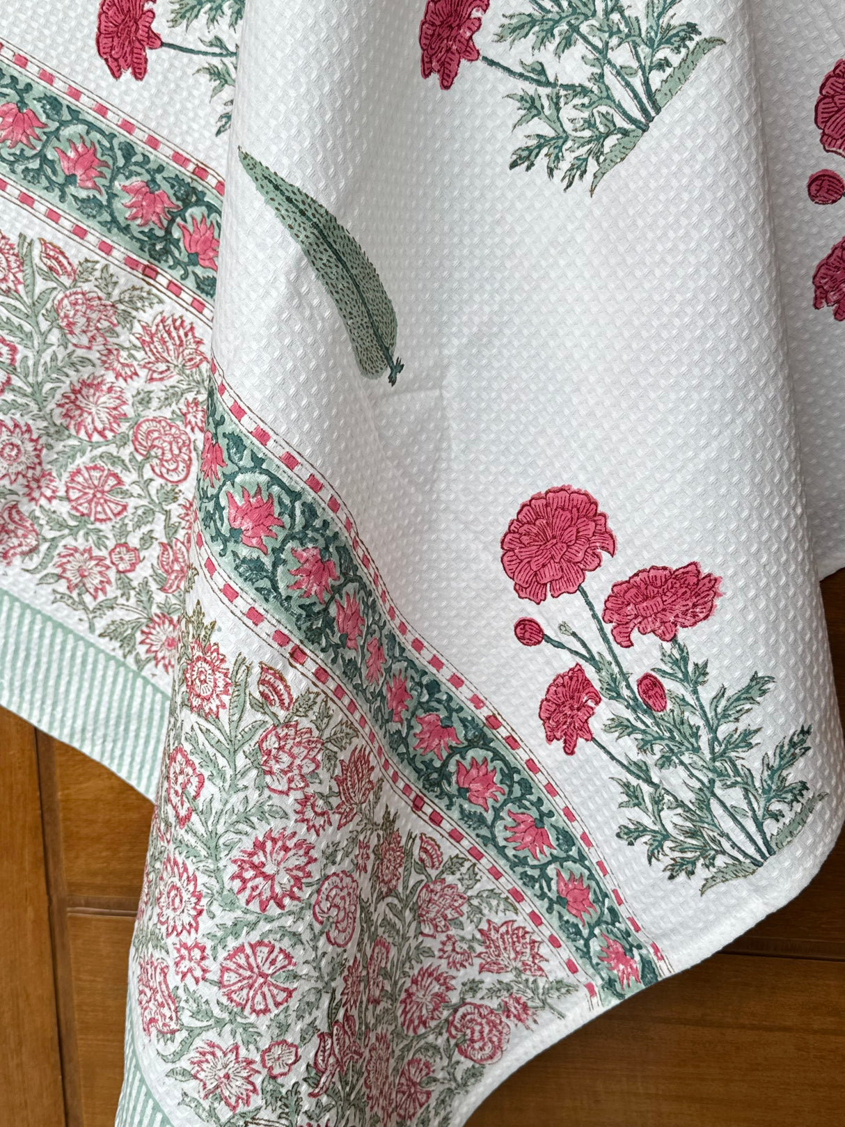 Blockprint Soft Waffle Cotton Towel (60-30 inches)