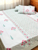 Blockprint Bedsheet & Quilt Set