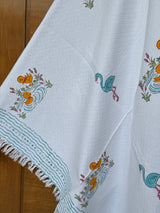 Cute Birds Blockprint Kids Towel – Cotton Jacquard Weave