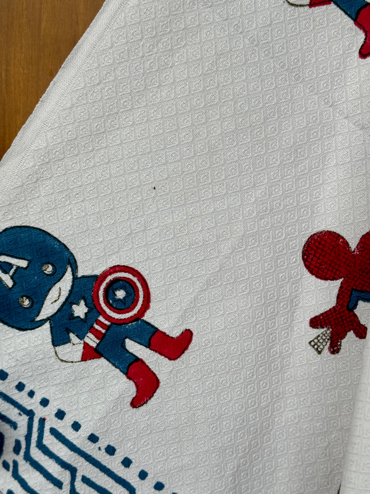 Super Heroes Blockprint Soft Cotton Towel (60*30 inches)