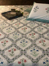 Blockprint Bedsheet & Quilt Set