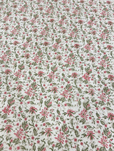 KING Size Quilted Blockprint REVERSIBLE Mulmul Bedcover (108*108 inches)