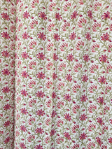 Pair of Elegant Blockprint Cotton Curtains (Set of 2)