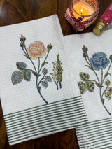 Pair of Blockprint Cotton Hand Towel