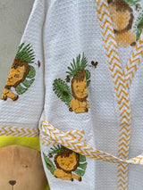 Lion Safari- Kids Cotton Waffle Bathrobe