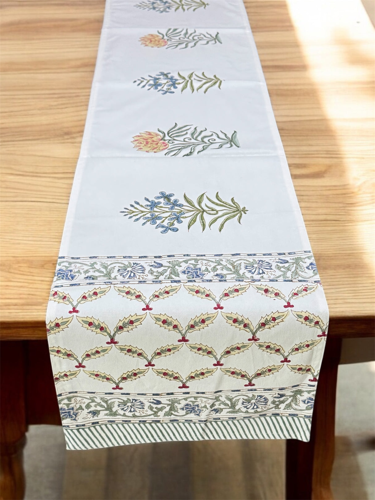 Blockprint Cotton Table Runner