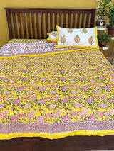 HandBlock Printed Mulmul Reversible Quilt