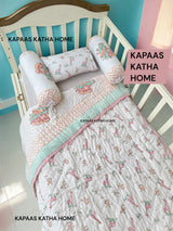 Cute Animals- Baby Cot Bedding (quilt, pillow, bolsters)