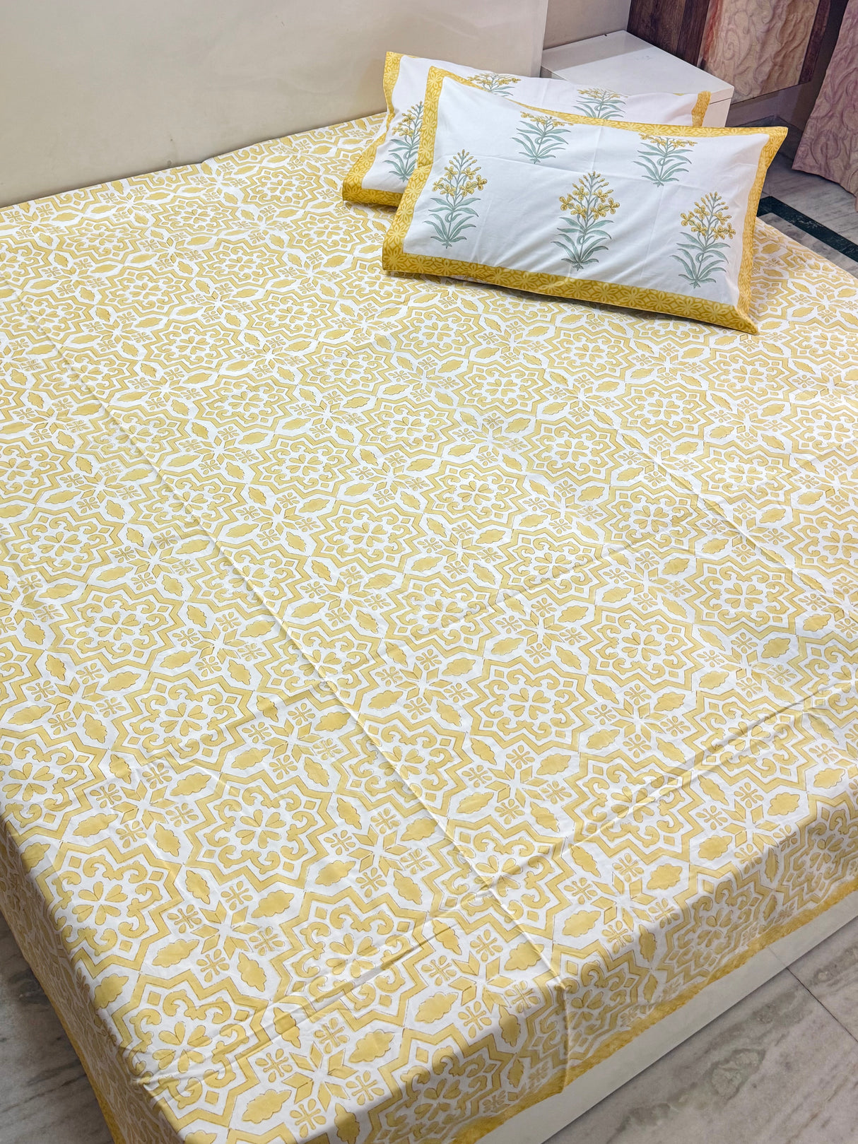 Blockprint Cotton Bedsheet