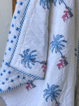Deer Blockprint Kids Quilt