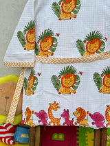 Jungle Friends- Kids Cotton Waffle Bathrobe