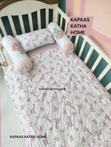 Cute Animals- Baby Cot Bedding (quilt, pillow, bolsters)
