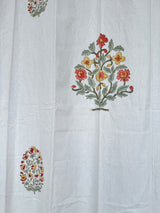 Floral Jaipur Blockprint Cotton Curtain