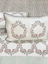 KING Size Quilted Blockprint REVERSIBLE Mulmul Bedcover (108*108 inches)