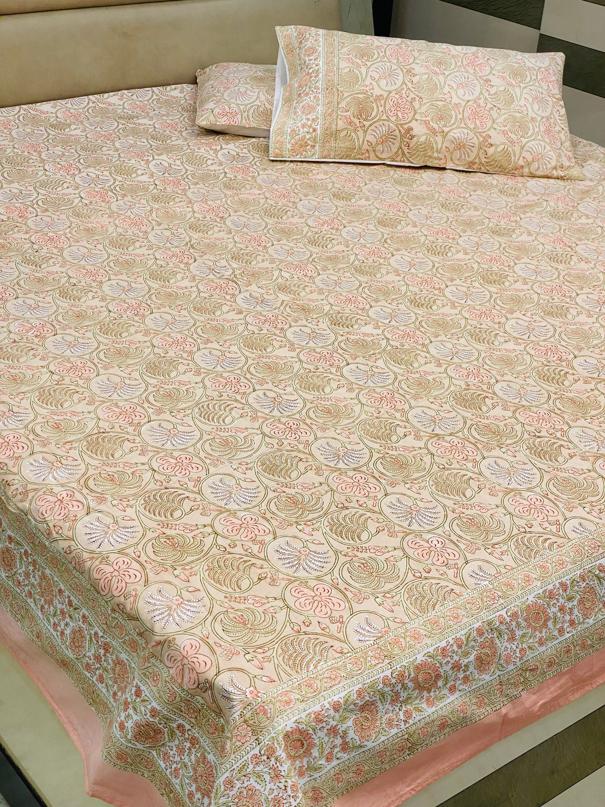 Blockprint Cotton Bedsheet