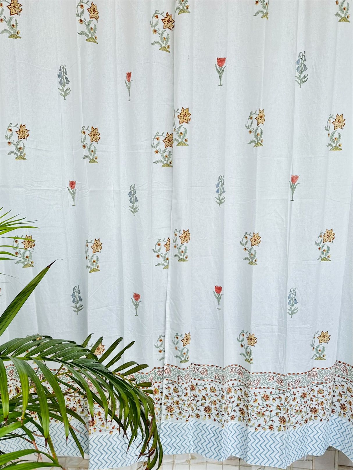 Beautiful Jaipur Blockprint Cotton Curtain