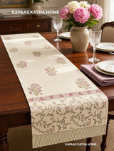 Elegant Blockprint Cotton Table Runner