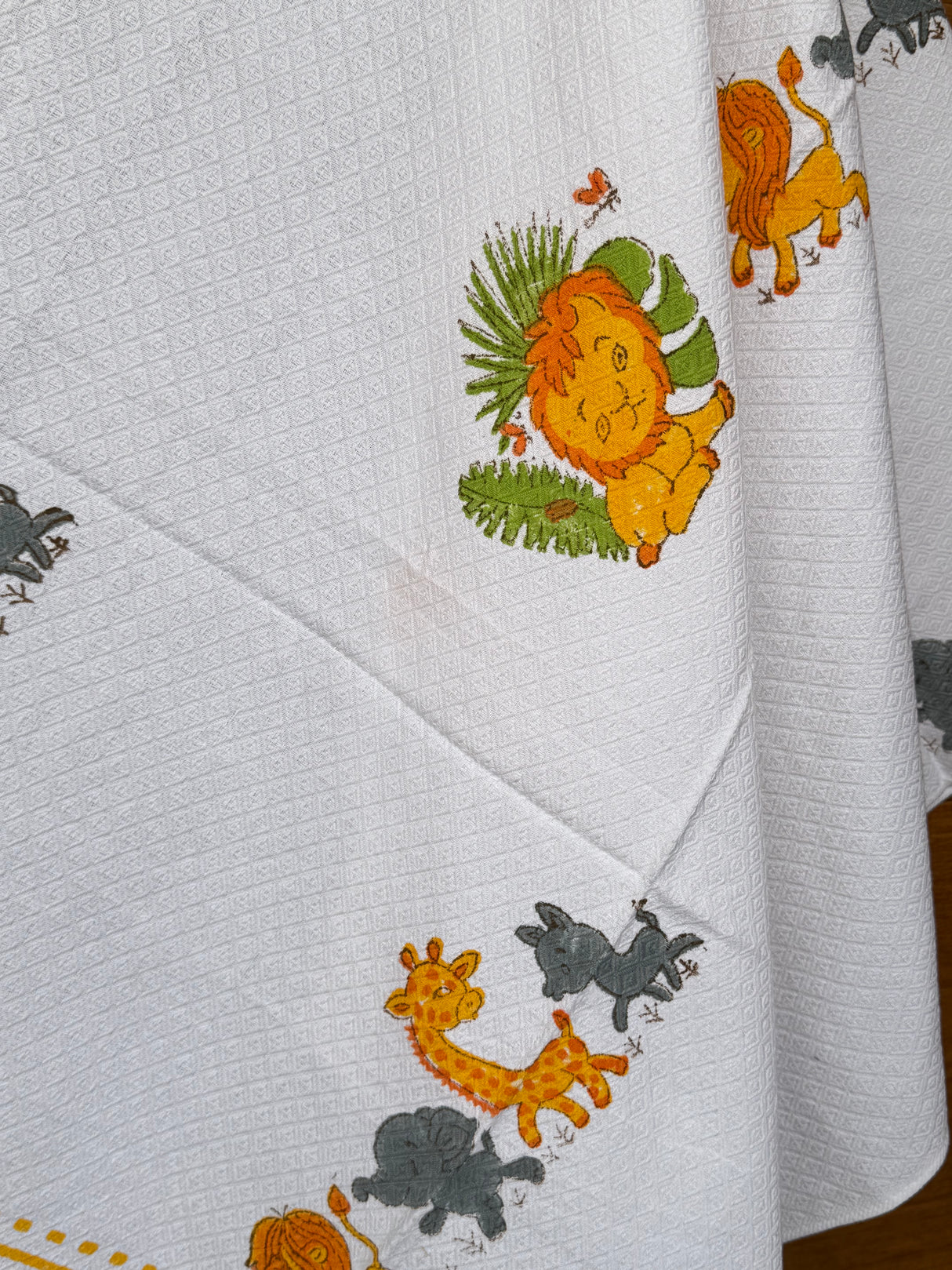 Roaring Lion Blockprint Kids Towel – Cotton Jacquard Weave