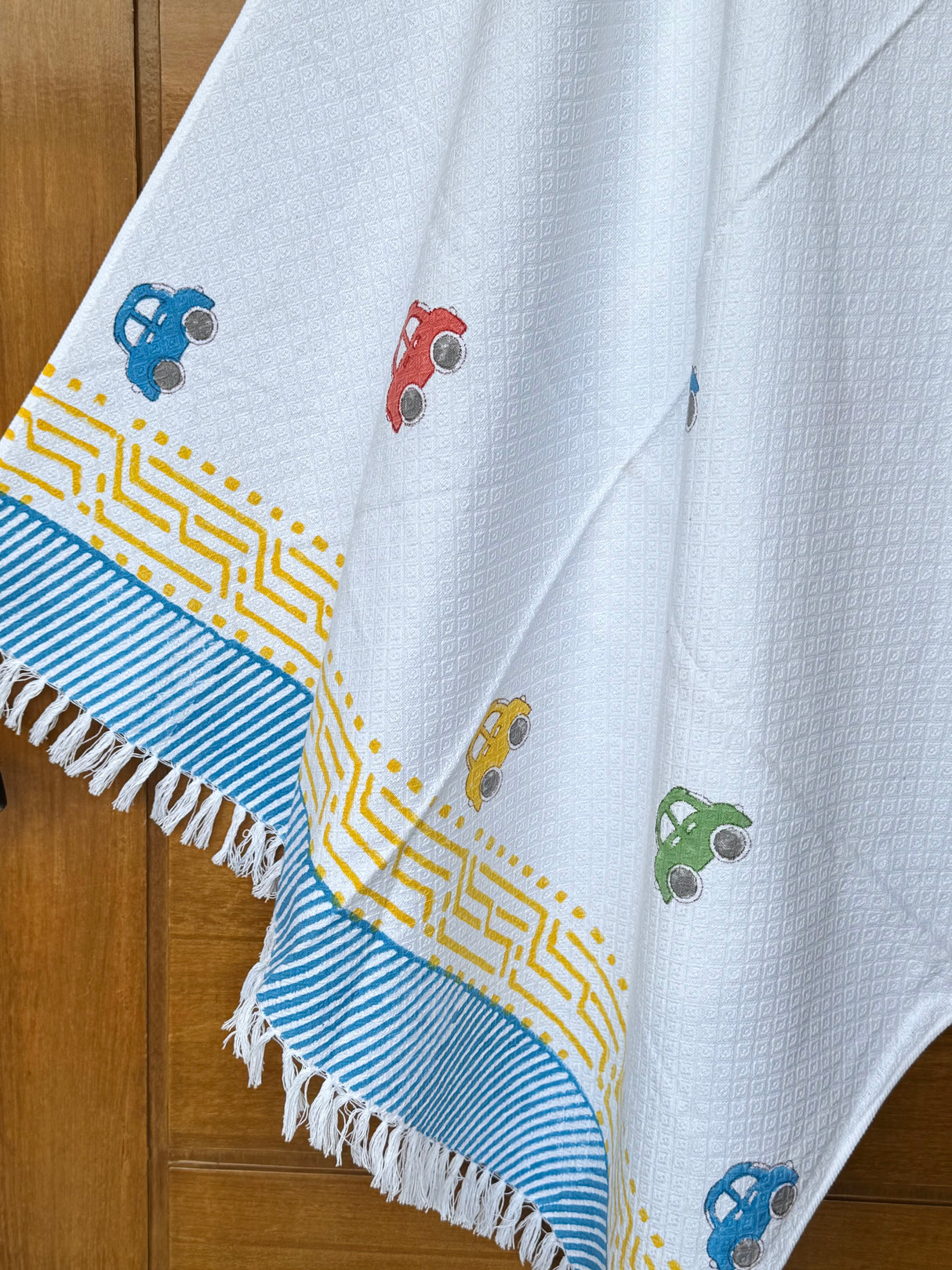 Cotton Cars Towel – Quick-Dry, Playdate Favor