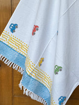 Cotton Cars Towel – Quick-Dry, Playdate Favor