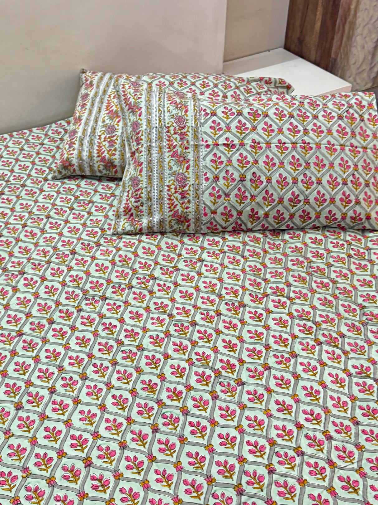 Blockprint Cotton Bedsheet