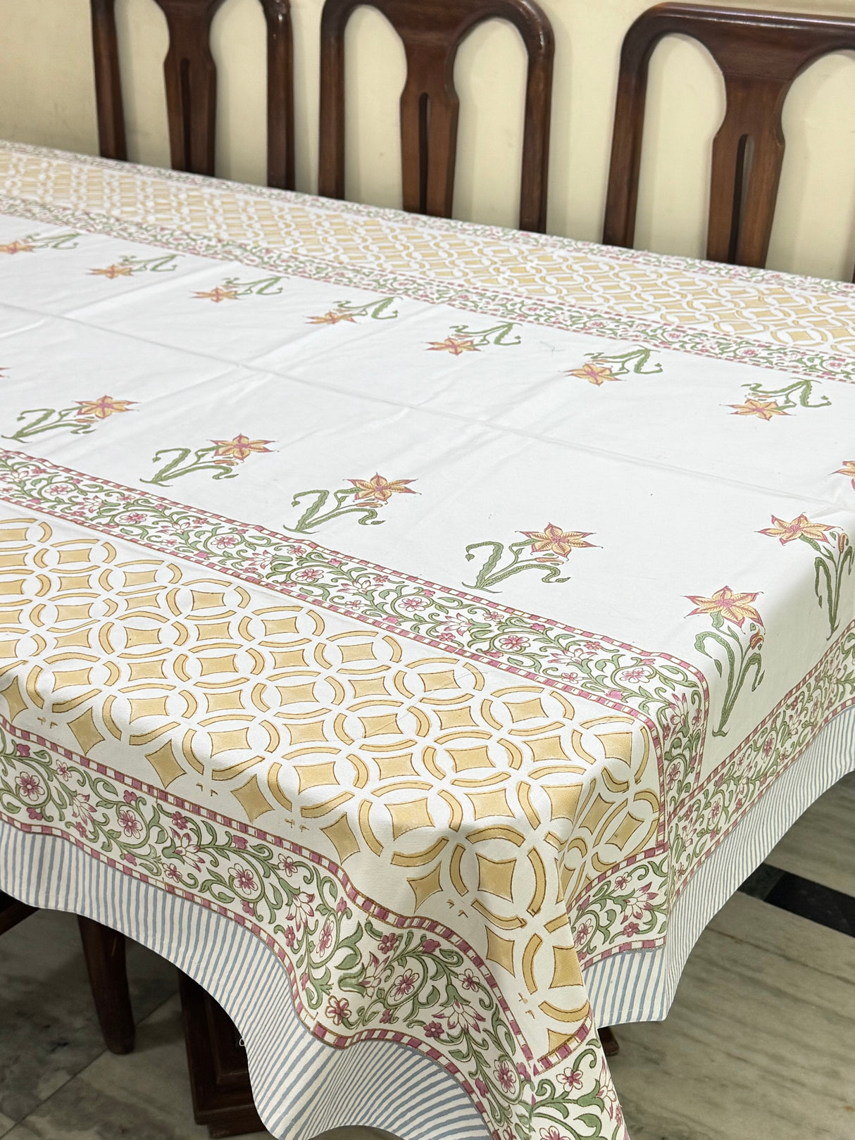 Blockprint Table Cloth 6 Seater (90*60 inches)