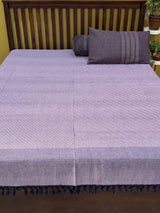 Elegant Mauve  REVERSIBLE Bedspread with 2 Pillow Cases