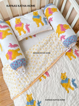 Pooh The Teddy- Baby Cot Bedding (cot sheet, quilt, pillow, bolsters)