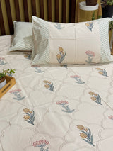 Blockprint Bedsheet & Quilt Set