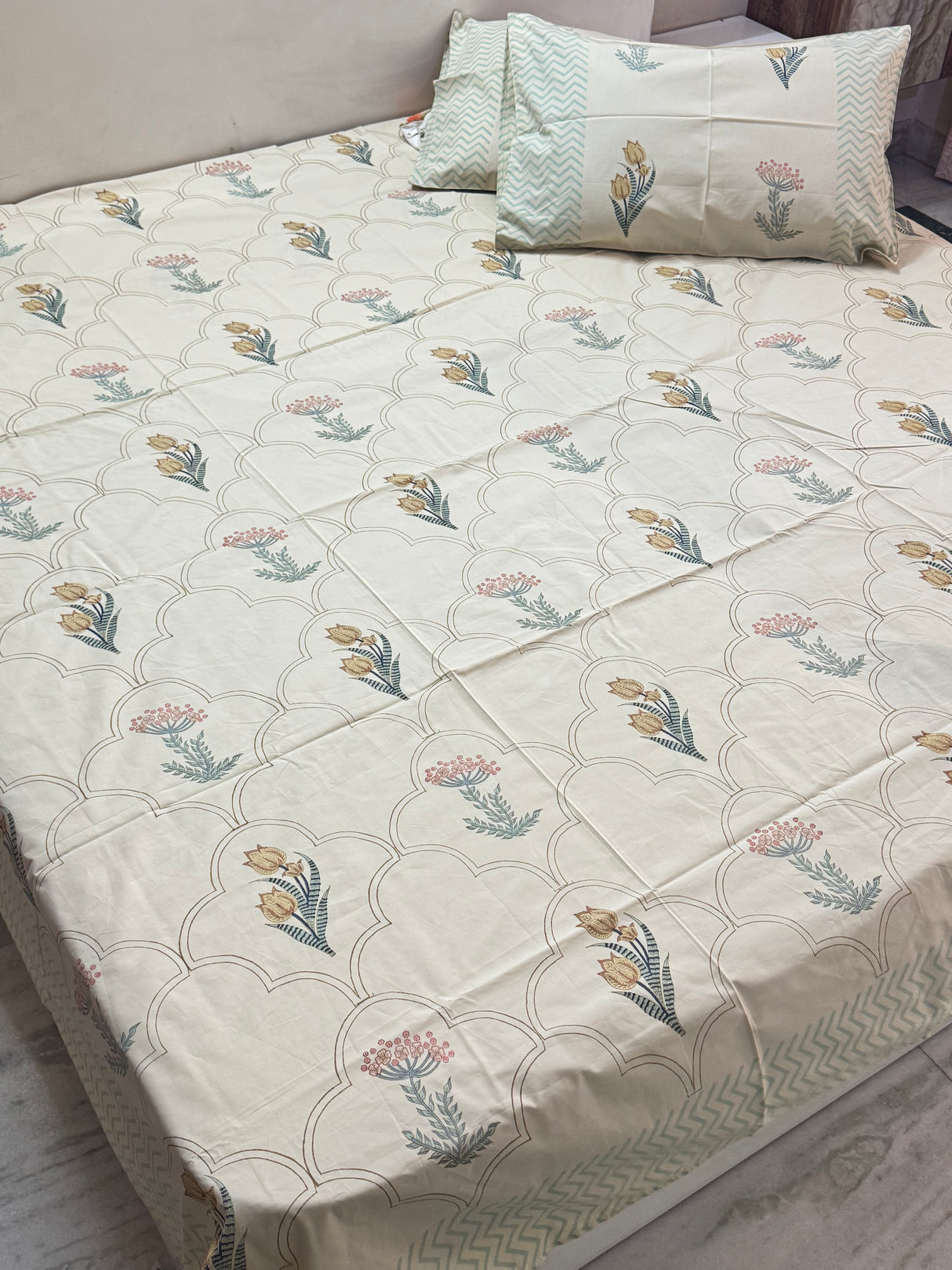 Blockprint Cotton Bedsheet