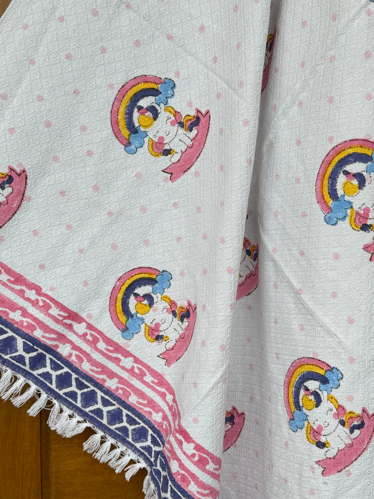 Unicorn Blockprint Soft Cotton Towel (60*30 inches)