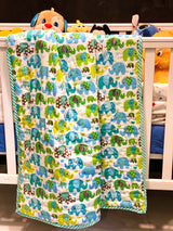 Elephant Blockprint Kids Quilt