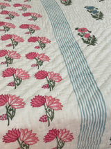 Blockprint Mulmul Reversible Quilt