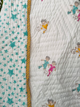 Cheerful Football Layered Kids Quilt