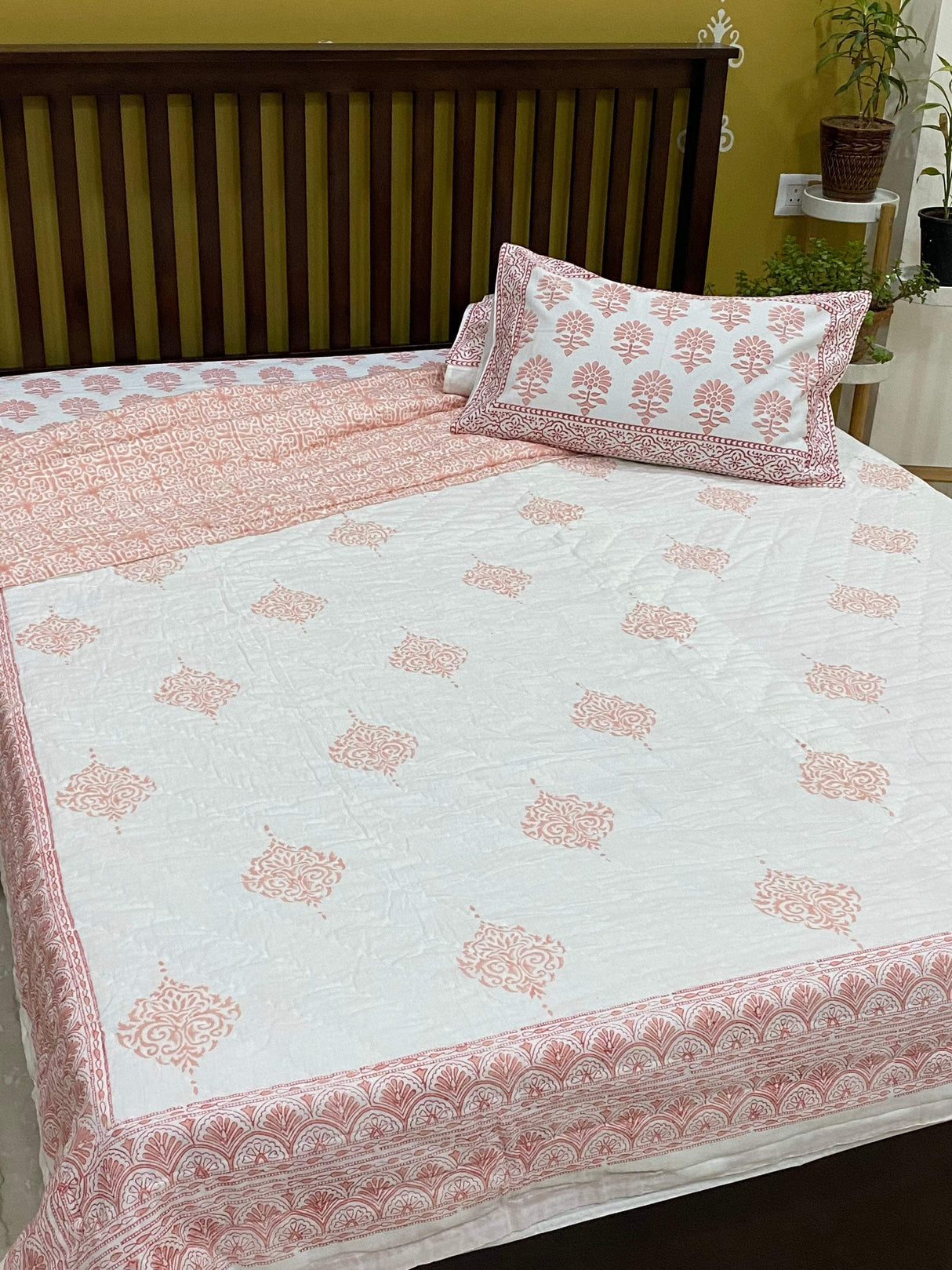 HandBlock Printed Mulmul Reversible Quilt