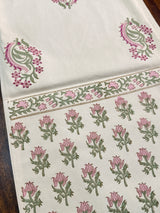 Elegant Blockprint Cotton Table Runner
