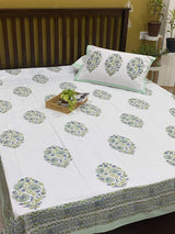 Blockprint Bedsheet & Quilt Set