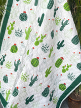 Cactus Kids Quilt Handblock Printed