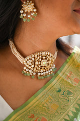 Elegant Mughal Inspired Choker with Earrings