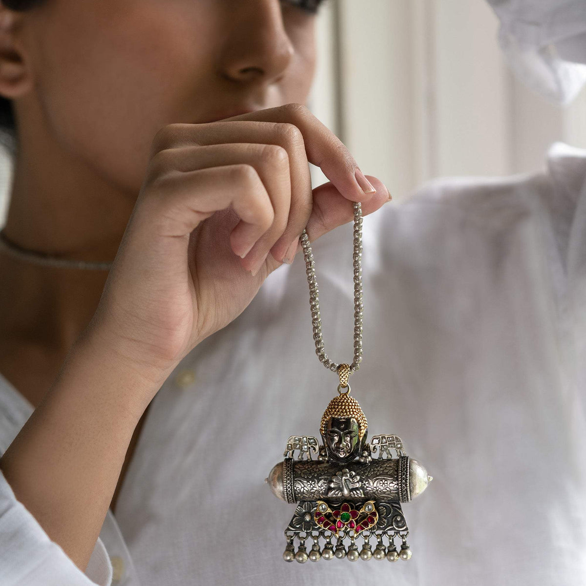 Buddha-Stein-Halskette