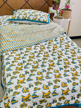 Cars Aeroplane Blockprint Kids Quilt