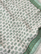 Blockprint Mulmul Reversible Quilt