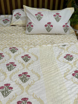 Blockprint Mulmul Reversible Quilt