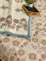 HandBlock Printed Mulmul Reversible Quilt