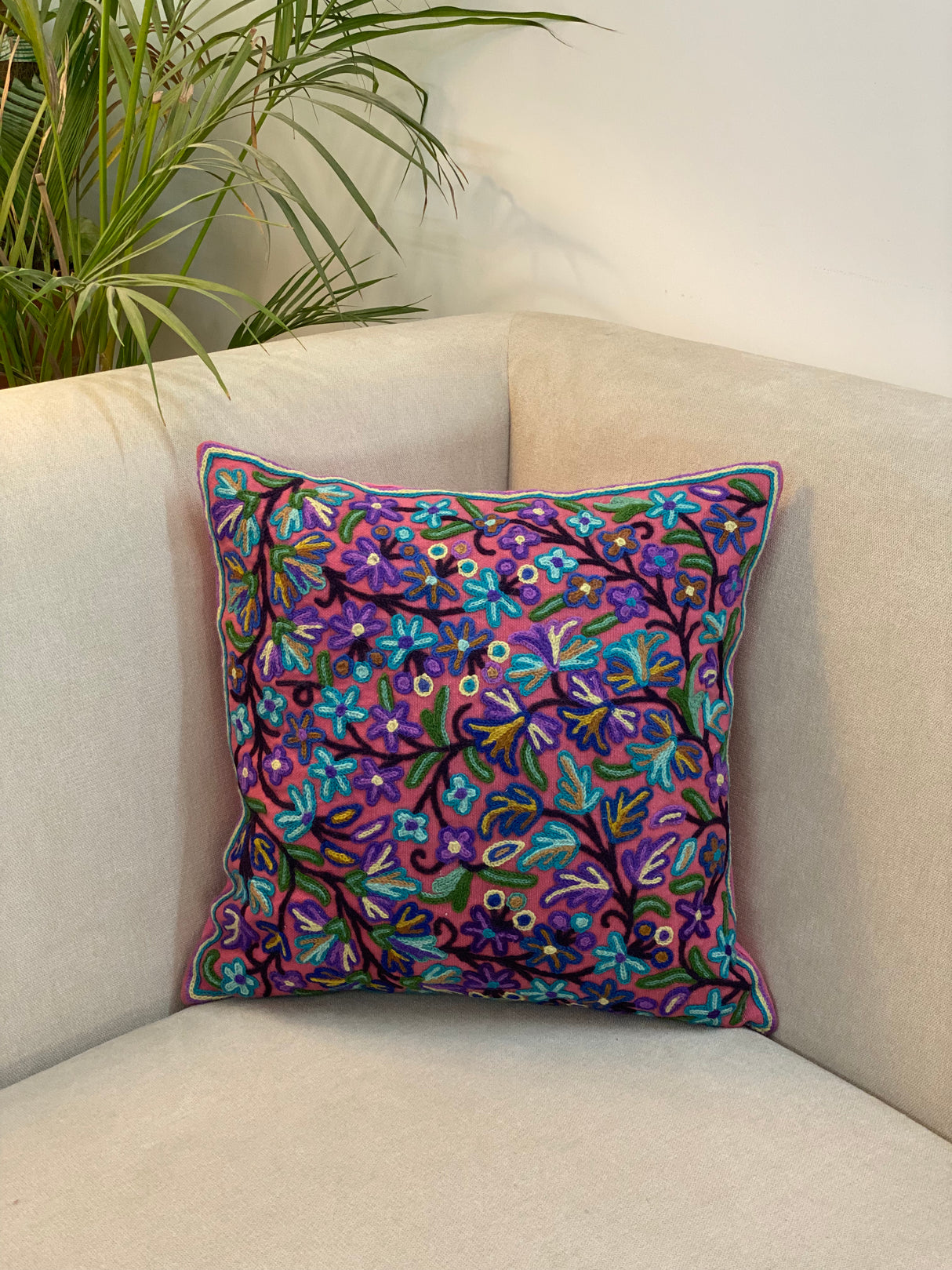 Kashmiri Cushion Cover -16*16 inches