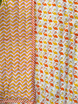 Yellow Orange Flamingo Kids Quilt