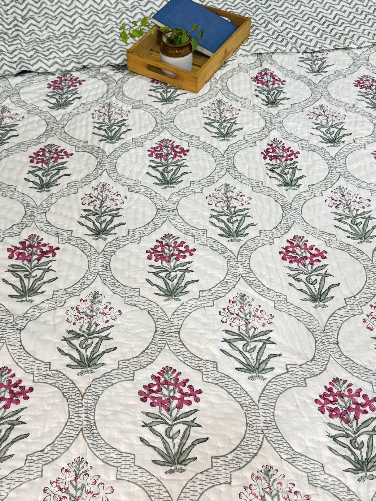 HandBlock Printed Mulmul Reversible Quilt