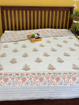 HandBlock Printed Mulmul Reversible Quilt