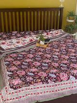 Blockprint Bedsheet & Quilt Set