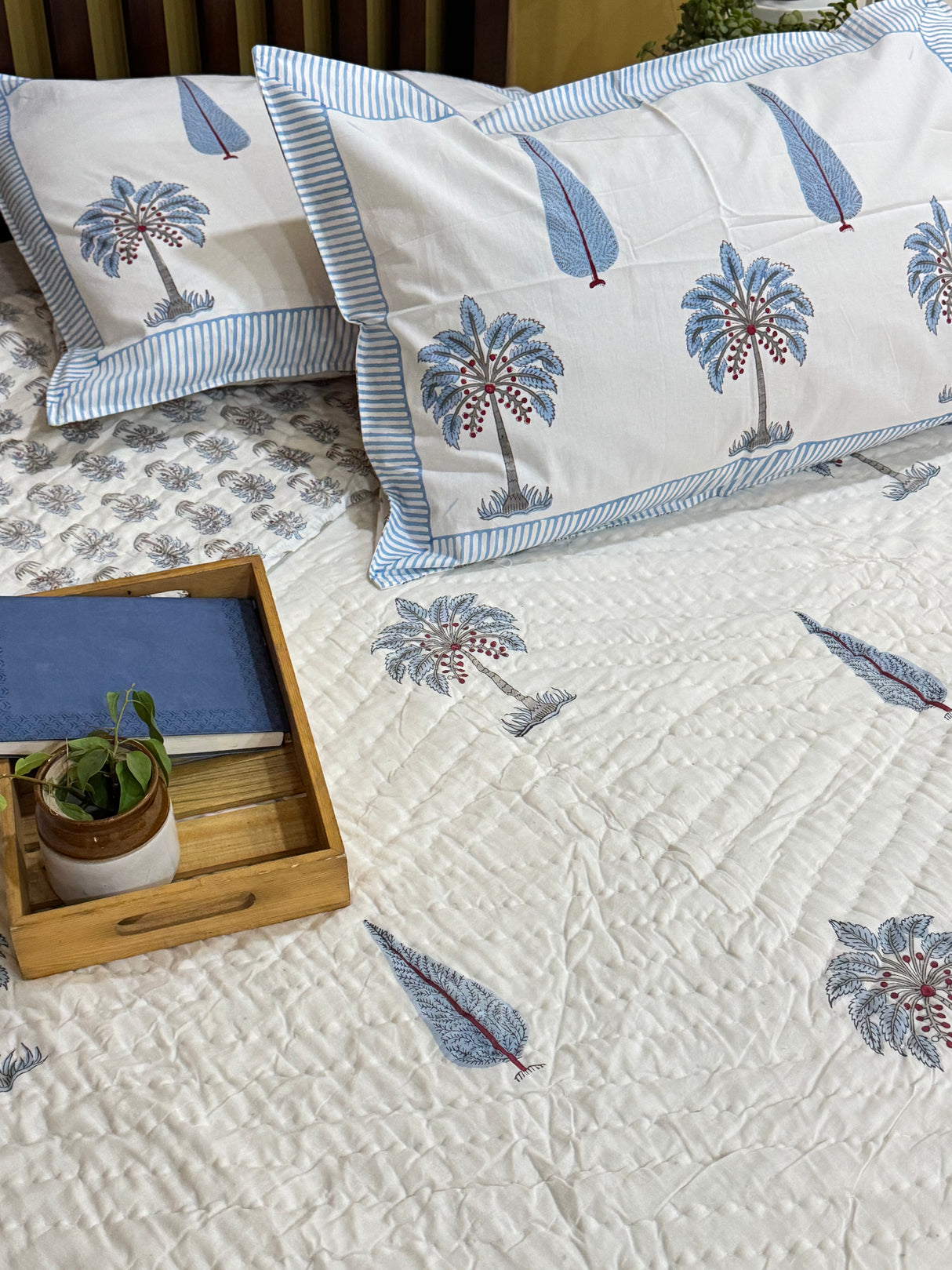 Blockprint Bedsheet & Quilt Set